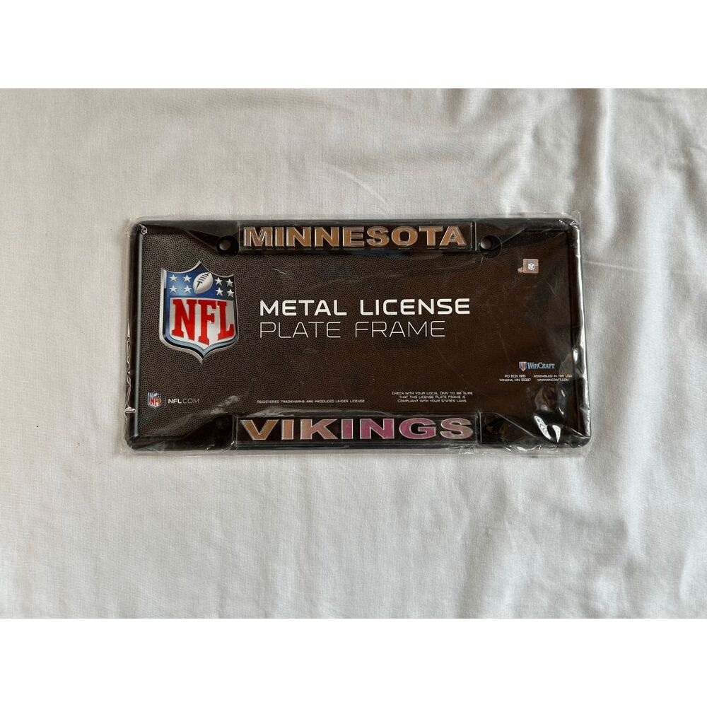 Minnesota Vikings Metal License Plate Frame New
